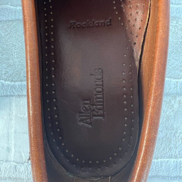 ALLEN EDMONDS Rockland Penny Loafer Mens 9 D Brown Leather Classic Shoes